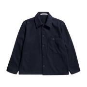 Norse Projects Ull Folke Overshirt Blue, Herr