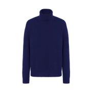 Malo Bl Turtleneck Trja i Ull Herr Blue, Herr