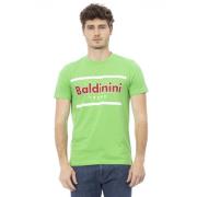 Baldinini Kortärmad Rund Hals T-shirt Green, Herr