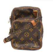 Louis Vuitton Vintage Pre-owned Tyg axelremsvskor Brown, Dam