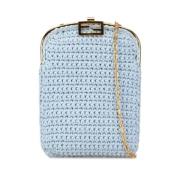 Fendi Vintage Pre-owned Stickat crossbodyvskor Blue, Dam