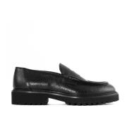 Doucal's Svarta läderloaferskor Black, Herr