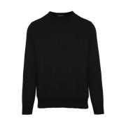 Malo Svart ull turtleneck tröja Black, Herr