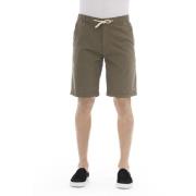 Baldinini Enfärgade Bermuda Shorts med Dragsko Green, Herr