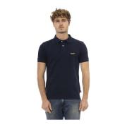 Baldinini Broderade Polo Shirts Kortärmad Blue, Herr