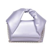 JW Anderson Elegant Lila Satin Tygväska Purple, Dam