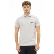 Baldinini Broderad Logotyp Polo Skjortor Trend Gray, Herr