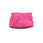 Claramonte Flätad läder Baby Lissa Pouch Pink, Dam