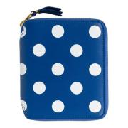 Comme des Garçons Blå Polka Dot Plånbok Dragkedja Blue, Unisex