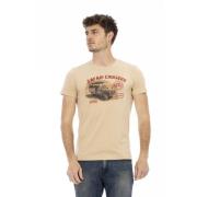 Trussardi Casual Rund Hals Kortärmad T-Shirt Beige, Herr