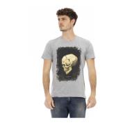 Trussardi Casual Rund Hals Kortärmad T-shirt Gray, Herr