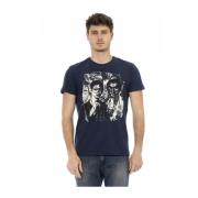 Trussardi Casual Rund Hals Kortärmad T-shirt Blue, Herr