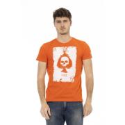 Trussardi Casual T-shirt med rund hals Orange, Herr