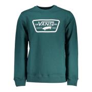 Vans Grön hoodie med tryck och logotyp Green, Herr