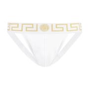 Versace Greca Jockstrap med Medusa Motiv White, Herr