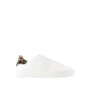 Versace Canvas Sneakers - Vit - Rund Tå White, Dam