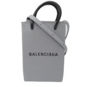 Balenciaga Vintage Pre-owned Laeder axelremsvskor Gray, Dam