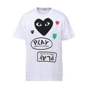 Comme des Garçons Avslappnad Bomull T-shirt White, Herr