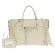 Balenciaga Vintage Pre-owned Laeder handvskor White, Dam