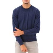 Gran Sasso Blå Kasmir Ull Crewneck Tröja Blue, Herr