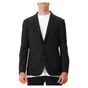 Genti Svart Stretch Blazer Jacka Black, Herr