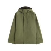 Aspesi Kort Vattentät Parka med Huva Green, Herr