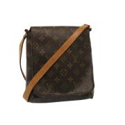 Louis Vuitton Vintage Pre-owned Canvas axelremsvskor Brown, Dam