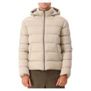 Herno Beige Dunbomberjacka med huva Beige, Herr