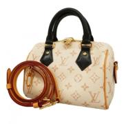 Louis Vuitton Vintage Pre-owned Tyg handvskor White, Dam