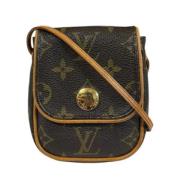 Louis Vuitton Vintage Pre-owned Canvas axelremsvskor Brown, Dam