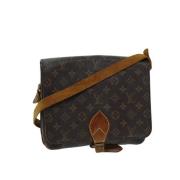 Louis Vuitton Vintage Pre-owned Canvas axelremsvskor Brown, Dam