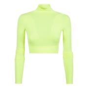 Balenciaga Cropped Turtleneck Sweaters Yellow, Dam