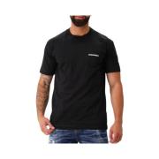 Dsquared2 Svart Milano Karta Tee Black, Herr