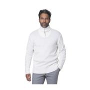 Karl Lagerfeld Off-white zip-hals tröja White, Herr