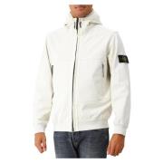 Stone Island Beige Softshell Huva Jacka med Fickor Beige, Herr