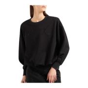 Armani Exchange Svart Sweatshirt 6dym83 yjezz Black, Dam