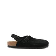 Birkenstock Mjuk Mocka Ankelrem Träsko Black, Herr