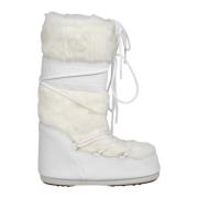 Moon Boot Fuskpäls Snö Stövlar Beige, Dam