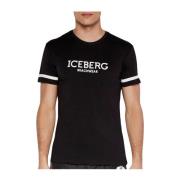 Iceberg Kortärmad T-shirt Svart Regular Fit Black, Herr