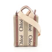 Chloé Pre-owned Pre-owned Canvas axelremsvskor Beige, Dam