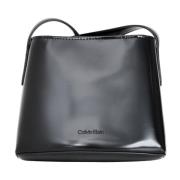 Calvin Klein Elegant Svart Axelväska Black, Dam