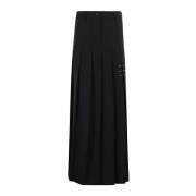 Department Five Veckad Maxi Kjol Black, Dam