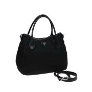 Prada Vintage Pre-owned Nylon prada-vskor Black, Dam