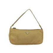 Prada Vintage Pre-owned Nylon prada-vskor Beige, Dam