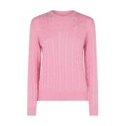 MC2 Saint Barth Dam Rundhalsad Pullover i Tricot Blandning Pink, Dam