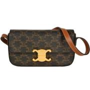 Celine Vintage Pre-owned Belagd canvas celine-vskor Brown, Dam