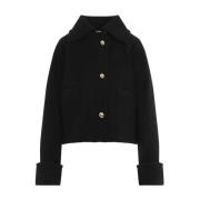 Patou Elegant Svart Ullblandningsrock Black, Dam