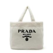 Prada Vintage Pre-owned Tyg prada-vskor White, Dam