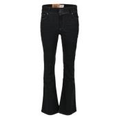 DNM Pure Flare jeans i mjuk stretchdenim Blue, Dam