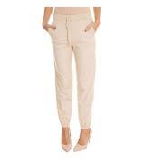 Max Mara Weekend Overallbyxor med dragsko i midjan Beige, Dam